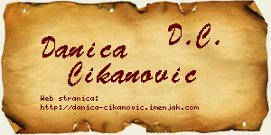 Danica Čikanović vizit kartica